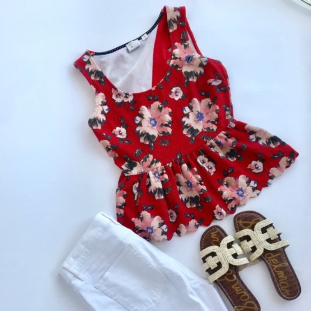 Anthropologie Postmark Clovelly Peplum Top